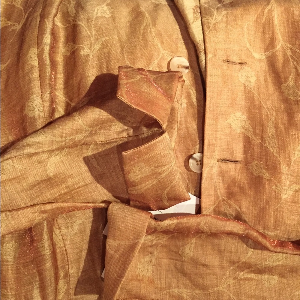 JONES NEW YORK Linen Jacket - PeachTan 16 NWT - Picture 4 of 7